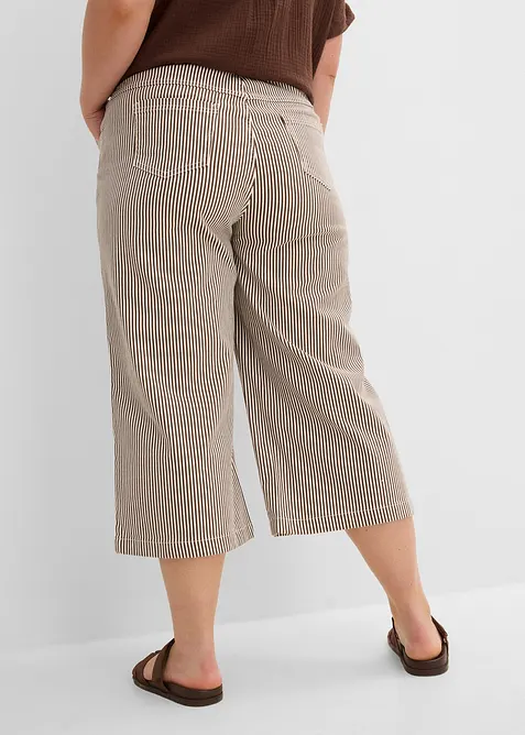 Pantaloni in twill con vita comoda, bonprix