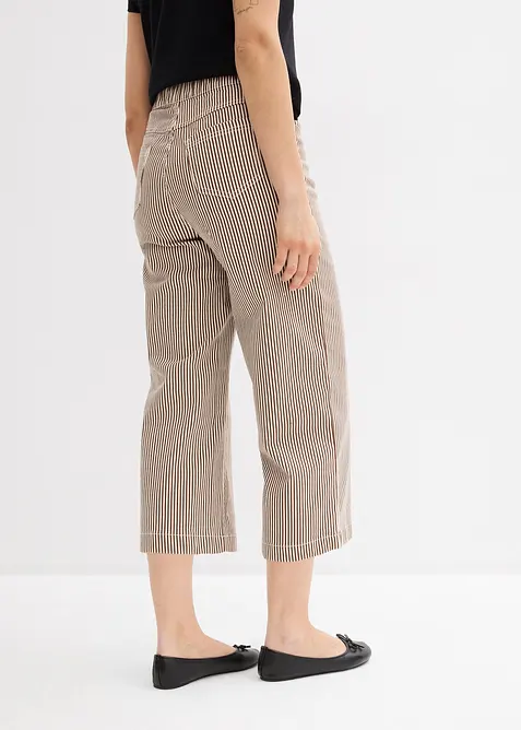Pantaloni in twill con vita comoda, bonprix