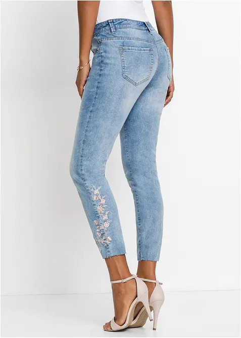 Jeans skinny cropped, vita media, bonprix