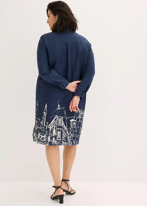 Abito chemisier in popeline di cotone, bonprix