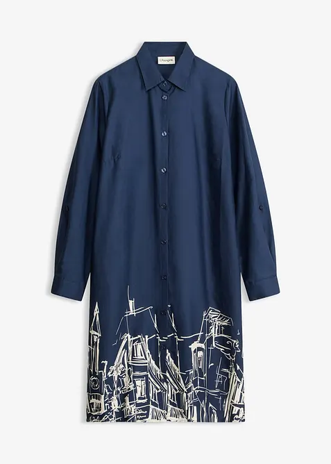 Abito chemisier in popeline di cotone, bonprix