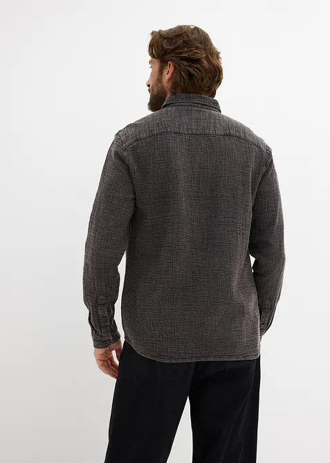 Camicia in mussola di puro cotone effetto lavato, bonprix