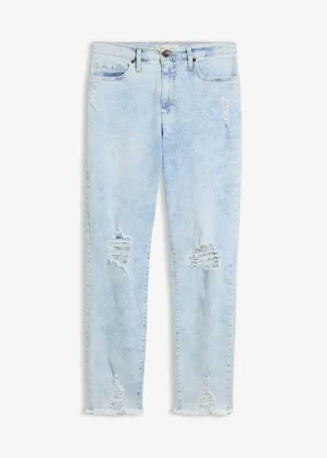 Mom jeans con effetto sdrucito, bonprix