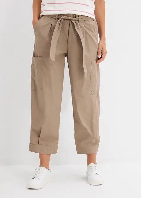 Pantaloni cargo cropped, bonprix
