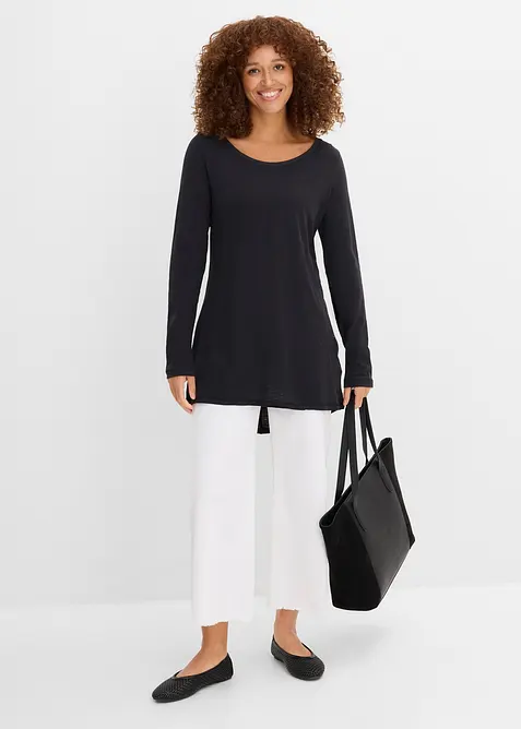 Maglia a maniche lunghe in puro cotone, bonprix