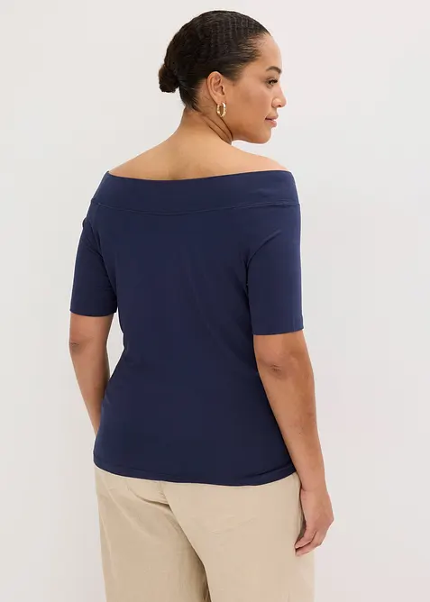 Maglia con spalle scoperte in misto viscosa, bonprix