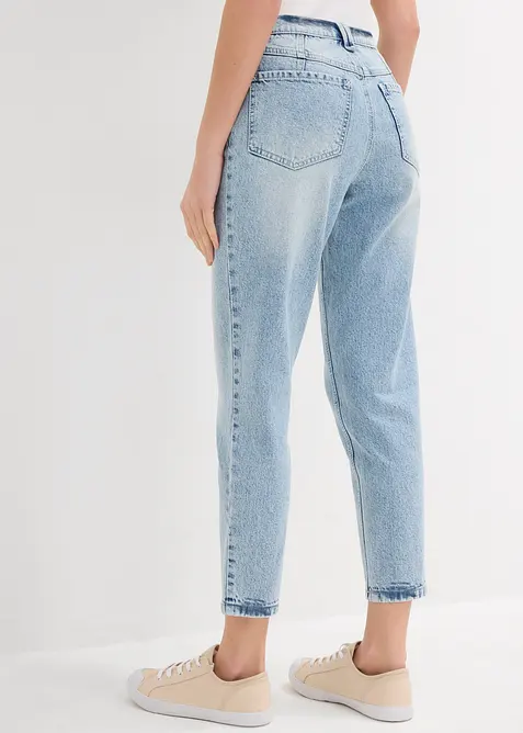 Mom jeans cropped, vita alta, bonprix