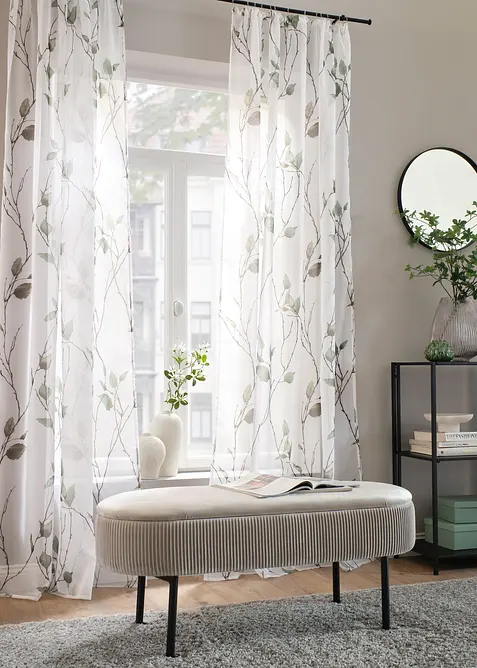 Tenda trasparente in voile leggero (pacco da 1), bonprix