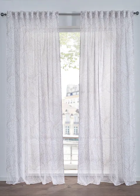 Tenda trasparente con delicata trama strutturata (pacco da 1), bonprix
