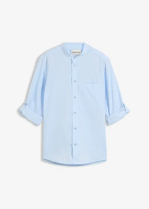 Camicia in puro cotone con maniche lunghe arrotolabili, bonprix
