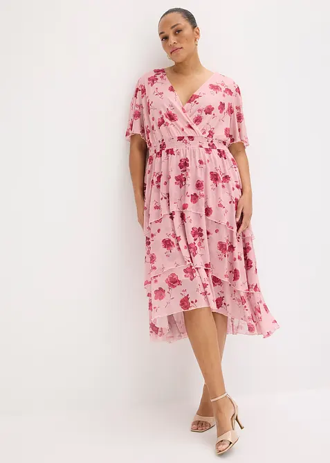 Abito midi in morbido mesh, bonprix