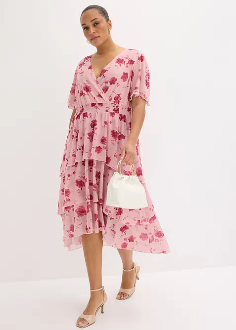 Abito midi in morbido mesh, bonprix