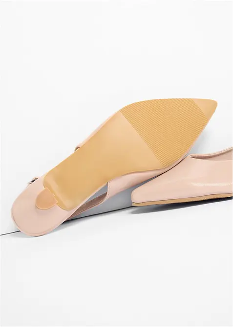 Ballerine effetto vernice con cinturino, bonprix
