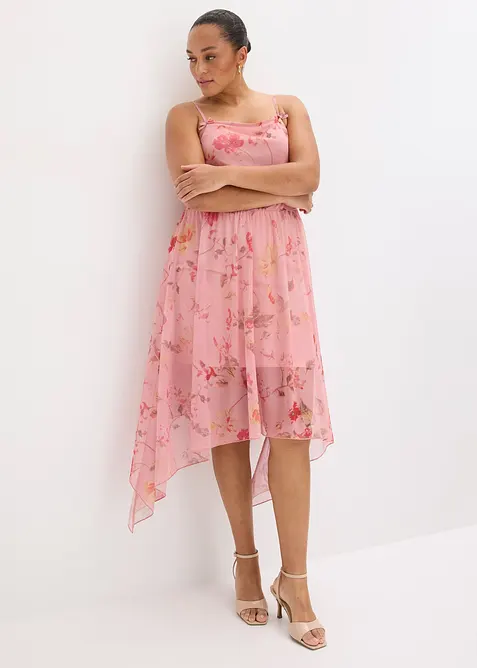 Abito in jersey con mesh delicato, bonprix