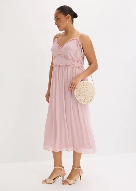 Abito in jersey con mesh delicato, bonprix
