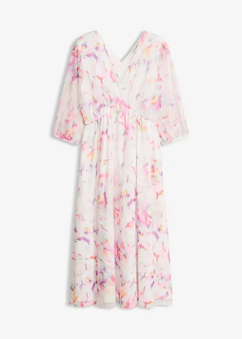 Abito in jersey e mesh delicato, bonprix