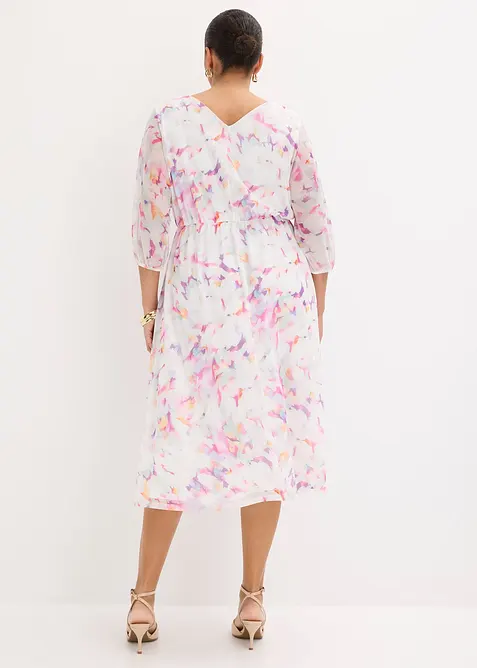 Abito in jersey e mesh delicato, bonprix