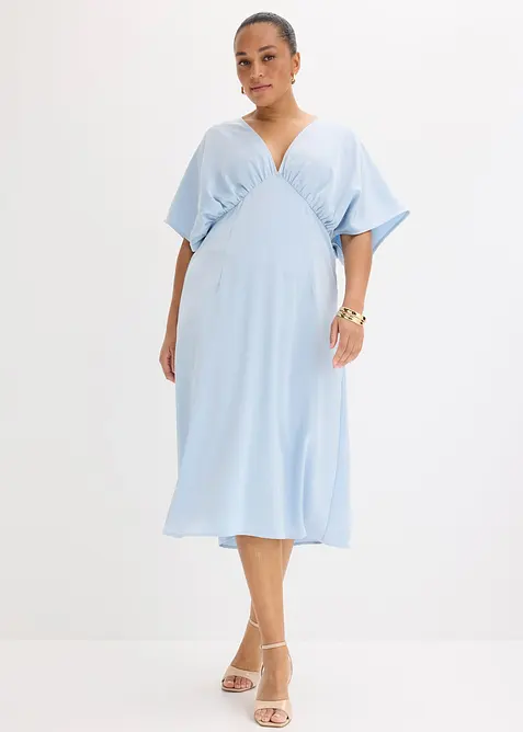 Abito midi in satin lucido, bonprix