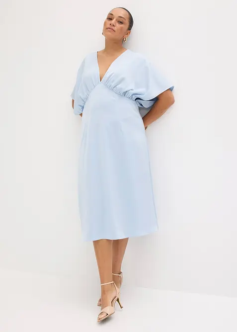 Abito midi in satin lucido, bonprix