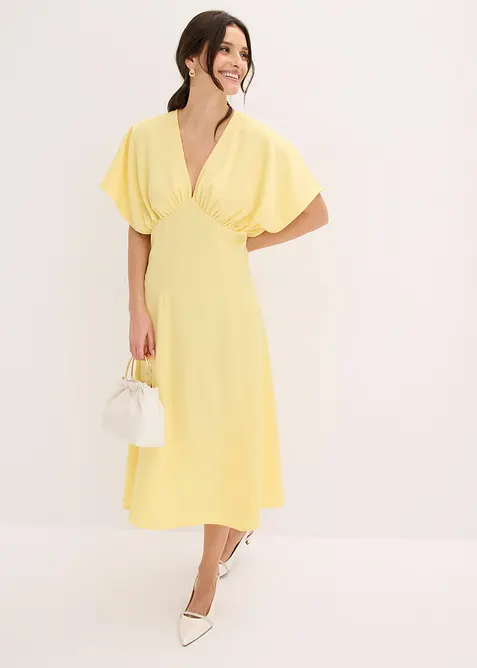 Abito lungo in satin lucido, bonprix