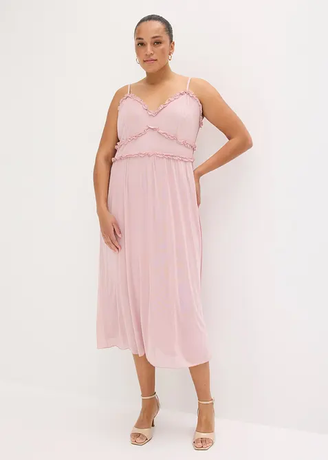 Abito in jersey con mesh delicato, bonprix