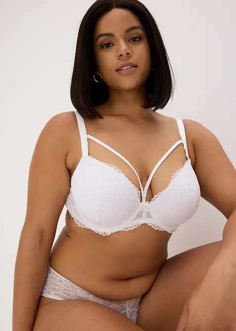 Reggiseno con coppe preformate in pizzo raffinato, bonprix