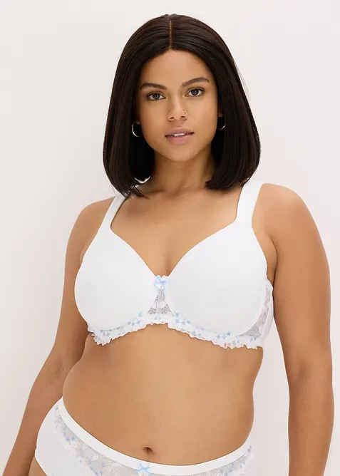 Reggiseno minimizer con ricami delicati, bonprix