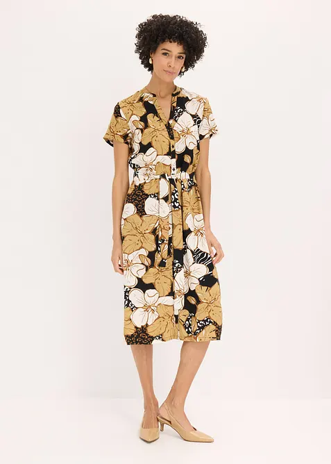 Abito in viscosa con cintura da annodare, bonprix