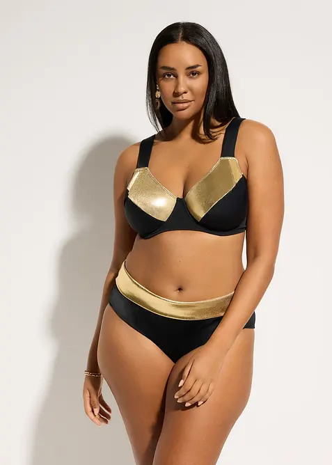 Bikini minimizer con inserti dorati (set 2 pezzi), bonprix