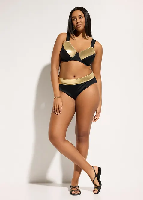 Bikini minimizer con inserti dorati (set 2 pezzi), bonprix