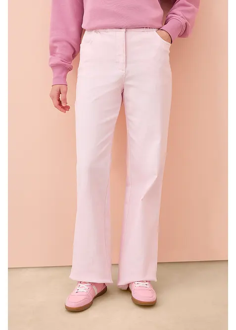 Pantaloni a palazzo con cinta comoda, vita alta, bonprix