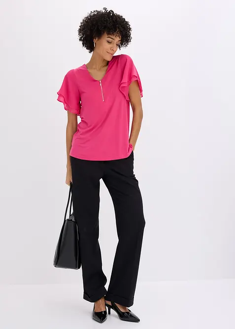 Maglia con maniche in chiffon, bonprix