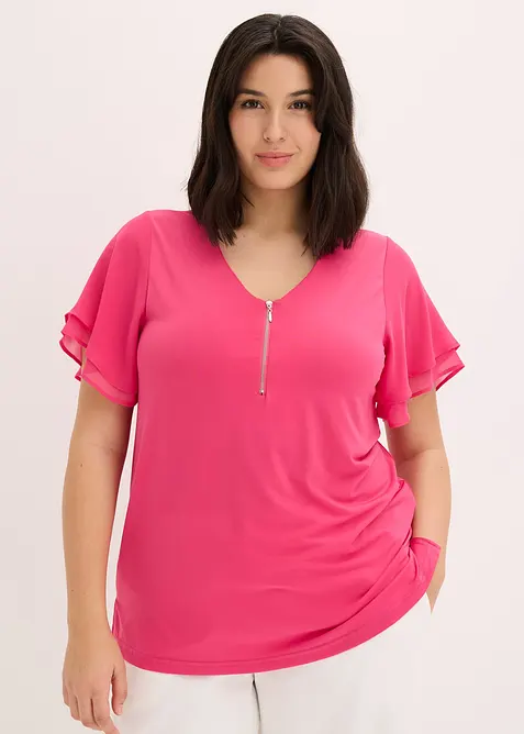 Maglia con maniche in chiffon, bonprix