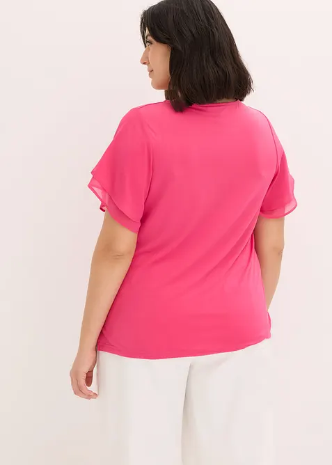 Maglia con maniche in chiffon, bonprix