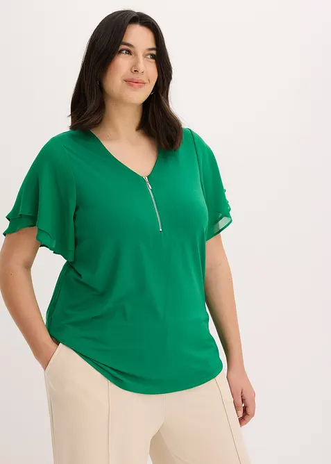 Maglia con maniche in chiffon, bonprix
