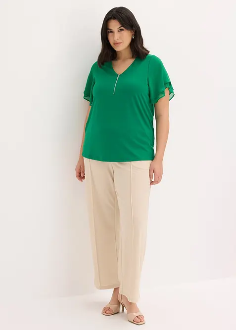 Maglia con maniche in chiffon, bonprix