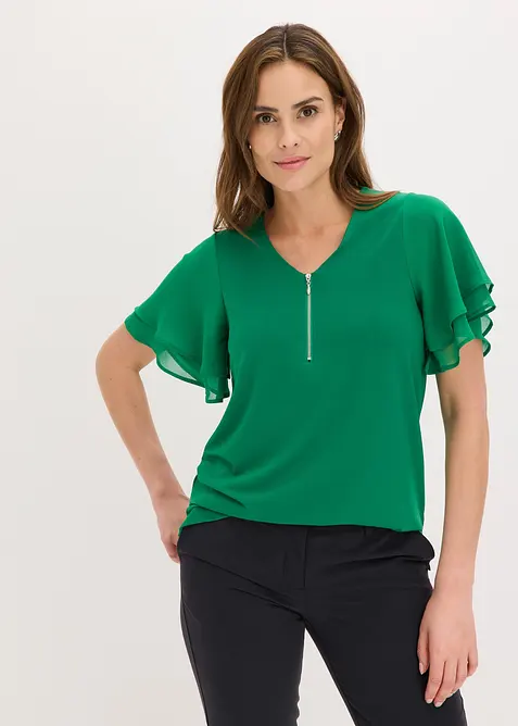 Maglia con maniche in chiffon, bonprix