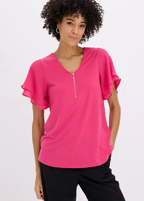 Maglia con maniche in chiffon, bonprix