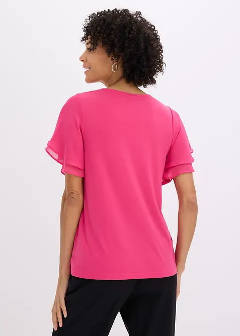 Maglia con maniche in chiffon, bonprix