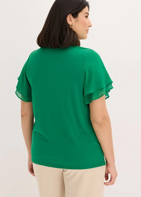 Maglia con maniche in chiffon, bonprix