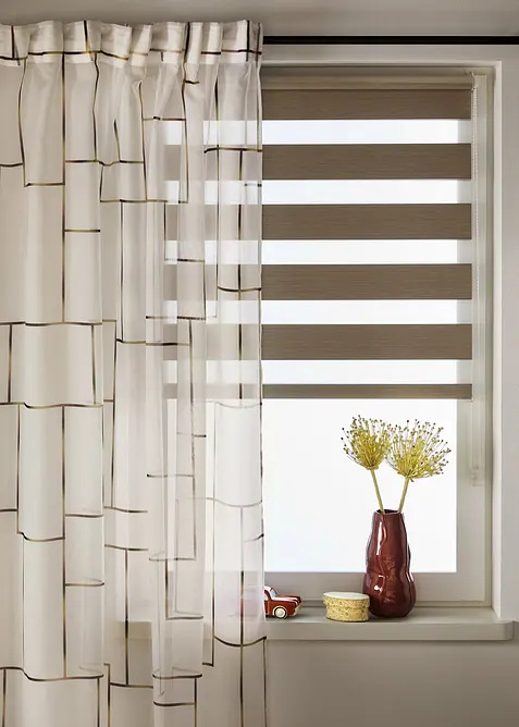 Tenda a rullo doppia in tessuto strutturato, bonprix