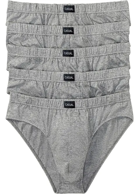 Slip alto in cotone (pacco da 5), bonprix