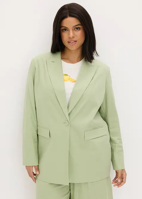 Blazer in misto lino, bonprix