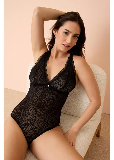 Body senza ferretto con pizzo fine, bonprix
