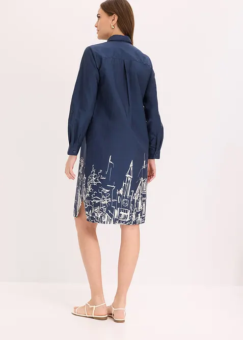 Abito chemisier in popeline di cotone, bonprix