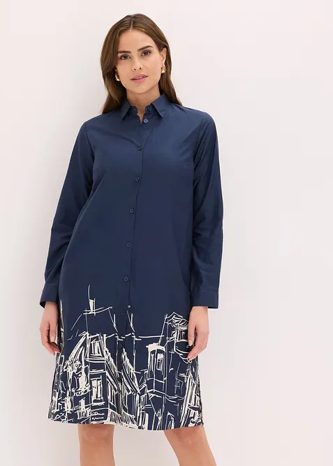 Abito chemisier in popeline di cotone, bonprix