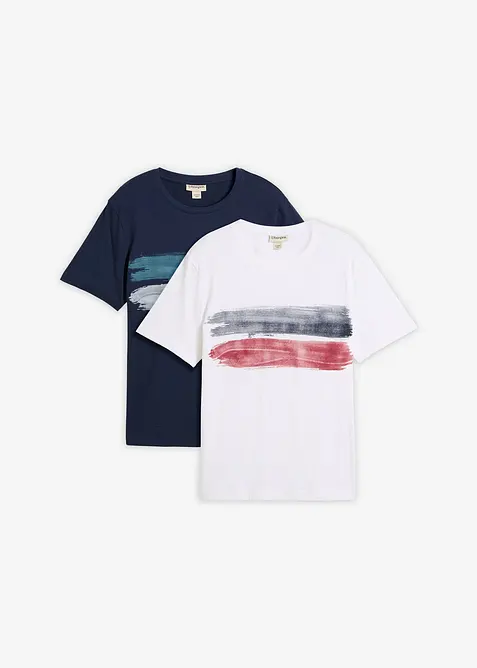 T-shirt in puro cotone biologico (pacco da 2), bonprix