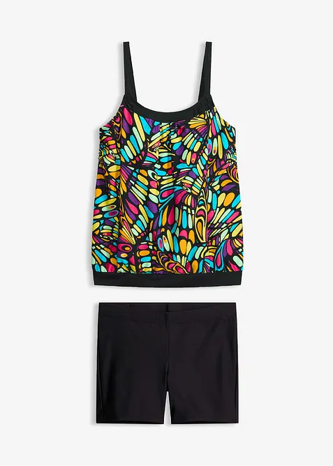 Tankini oversize con pantaloncini da bagno (set 2 pezzi), bonprix