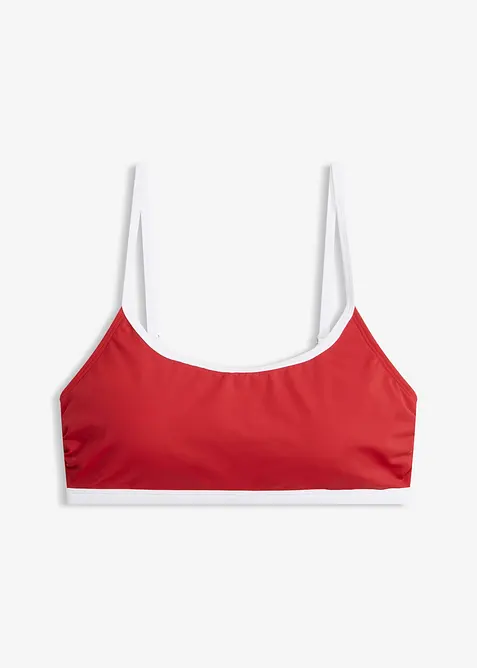 Reggiseno bikini a bustier con dettagli a contrasto, bonprix