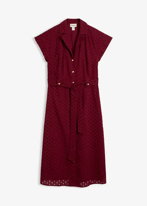 Abito chemisier in pizzo traforato, bonprix